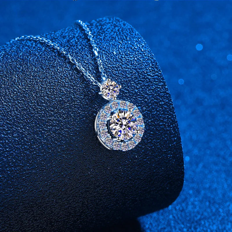 Elegant 1.4ct Flawless Moissanite Pendant Necklace - fine Jewelry