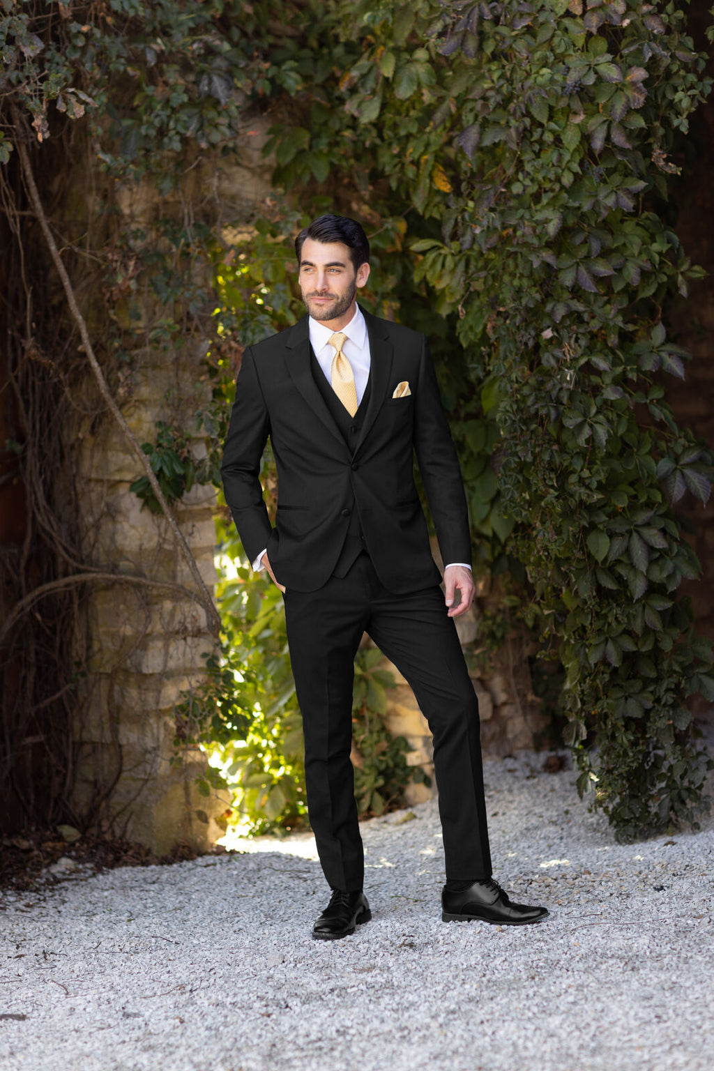 *Sale* Mens Polyester Wedding/ Business Suit- Navy , Black, Grey- 2pc Black / 44 / Short *Sale* Mens Polyester Wedding/ Business Suit- Navy , Black, Grey- 2pc Black / 44 / Short