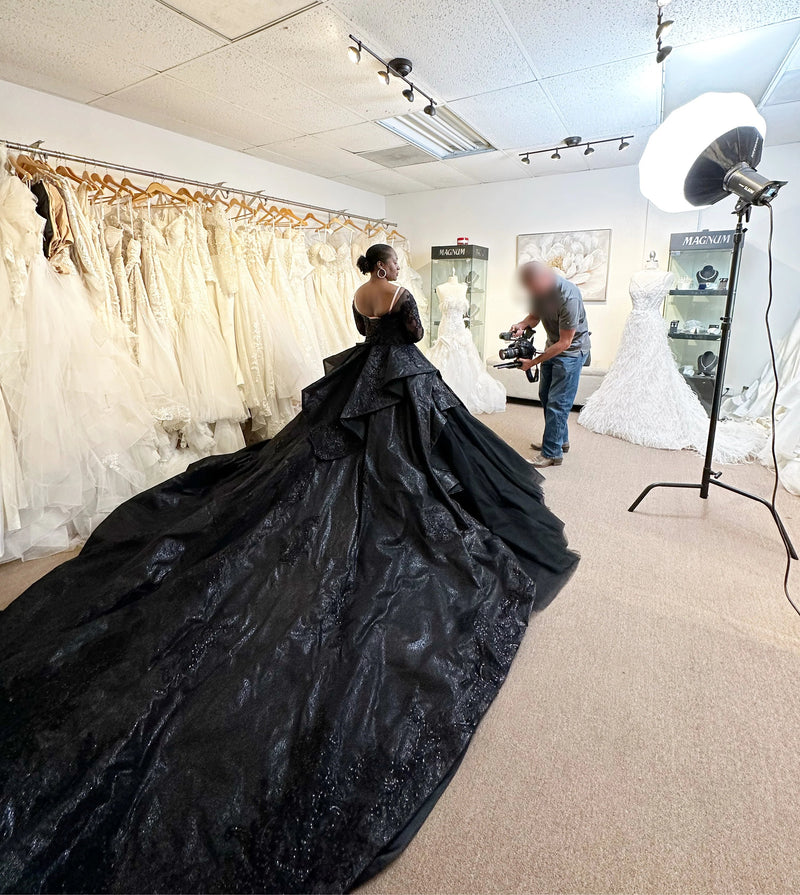 Exclusive Black Custom Wedding Dress Custom SIZE ONLY / IVORY/WHITE / NO
