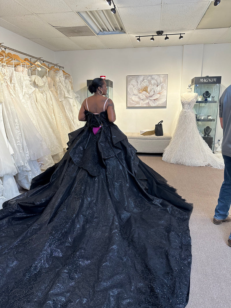 Exclusive Black Custom Wedding Dress Sandra's Bridal Collection Exclusive Black Custom Wedding Dress Sandra's Bridal Collection