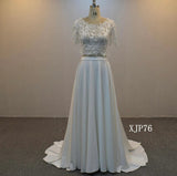 Beautiful New 2-piece Boho Style wedding Dress with Cap sleeves