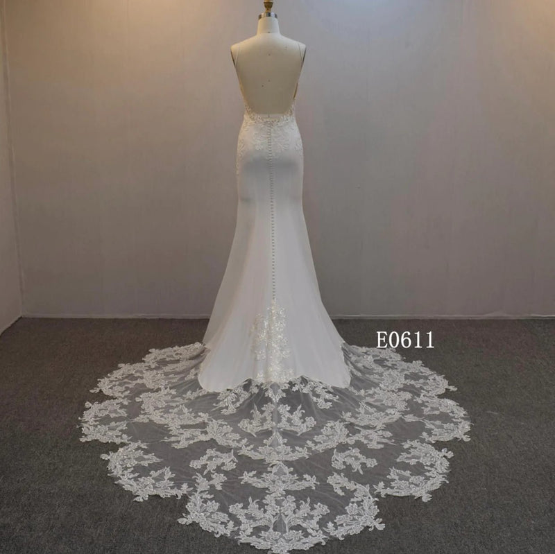 Mermaid Lace Tail Wedding Dress E0611