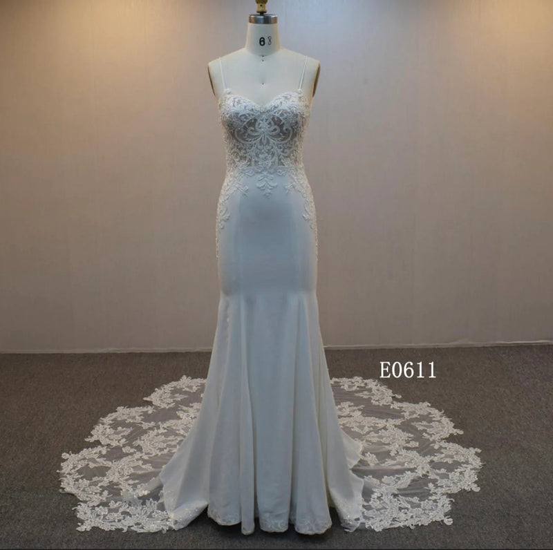 Mermaid Lace Tail Wedding Dress E0611