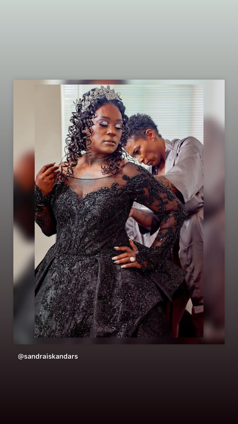 black bride wedding dresses Exclusive Black Custom Wedding Dress – Sandra's Bridal Collection