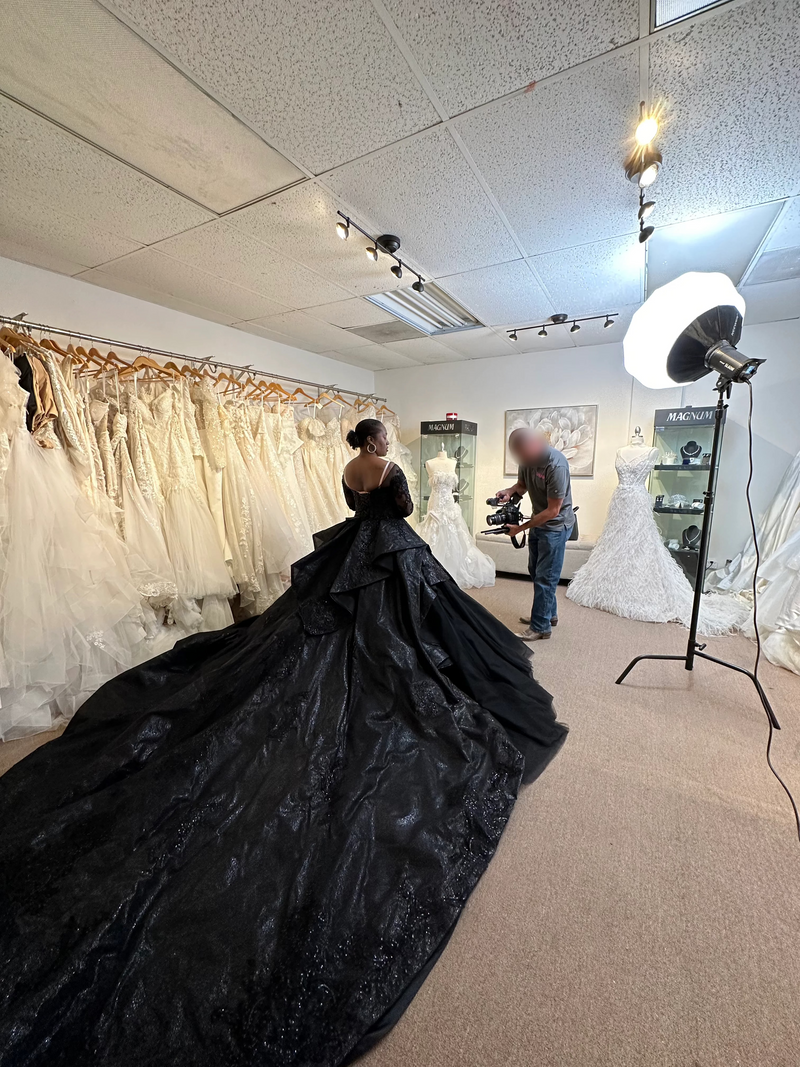 Exclusive Black Custom Wedding Dress – Sandra's Bridal Collection Exclusive Black Custom Wedding Dress – Sandra's Bridal Collection