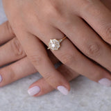 Engagement Ring Geometry Cubic Zirconia Gold-color Wedding Fashion Jewelry