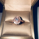 18K Rose Gold 3 Carats Gemstone Wedding Luxury Jewelry