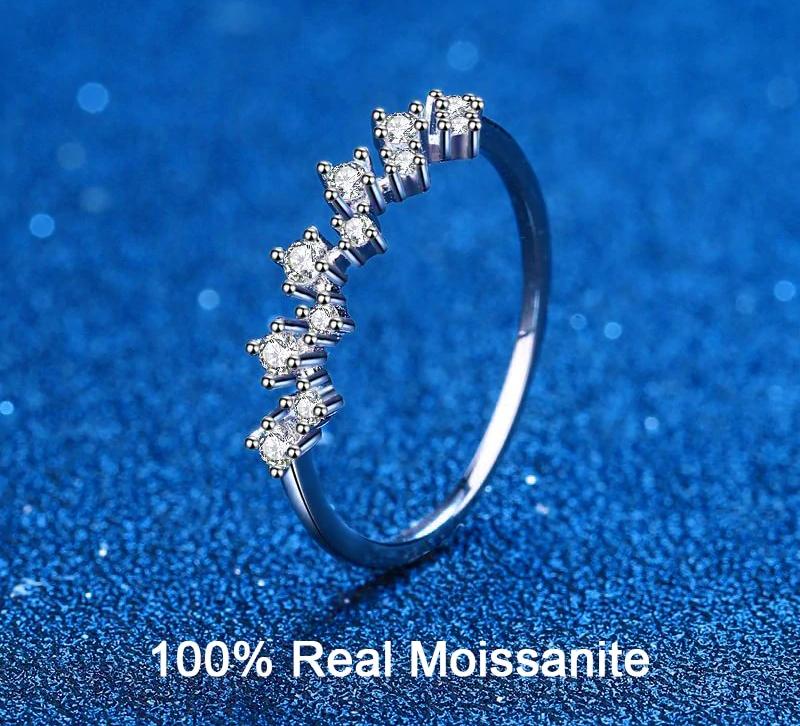 0.4 Carat Diamond Eternity Wedding Band 100% Lab Moissanite Engagement Ring