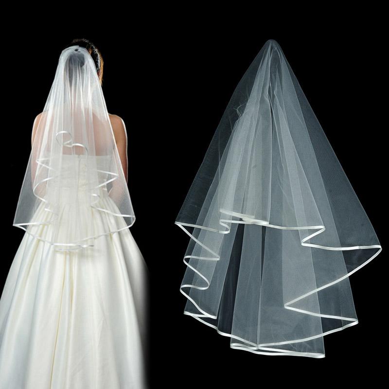 Wedding Veil Two Layer 75cm Comb Veil for Bride Wedding Accessories