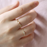 14K Gold Plating Pavé Crystal Exquisite Wedding Ring