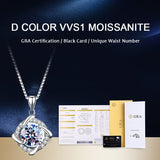 VVS1 D Color Moissanite Necklace - Lab Grown Diamond Windmill Pendant Necklace