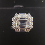 Sterling Silver Sparkling High Carbon Diamond Wedding and Engagement Rings