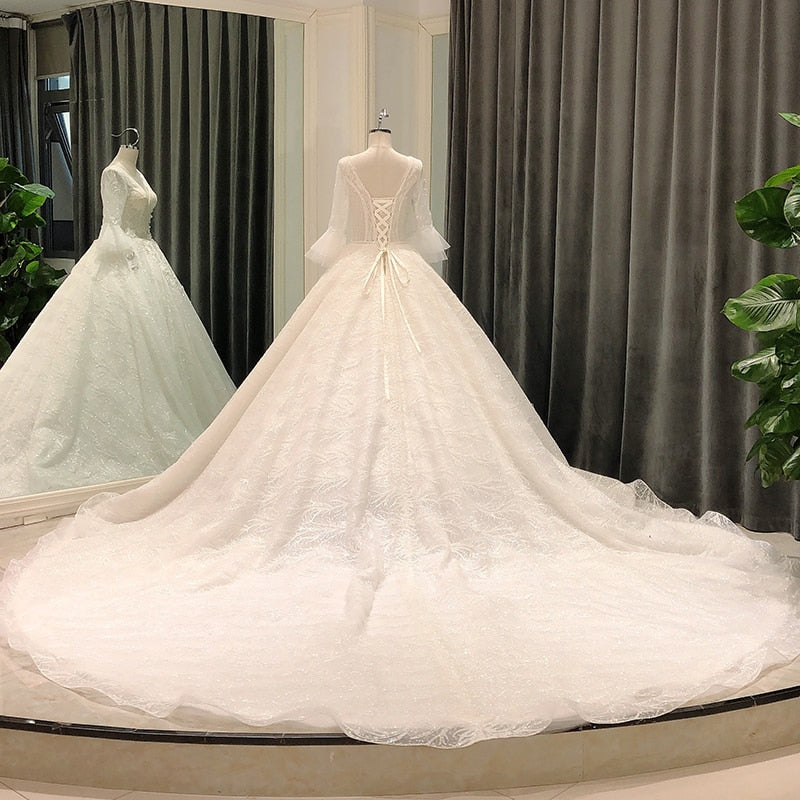 New Arrival Wedding Ballgown with heavy Beading and pearls