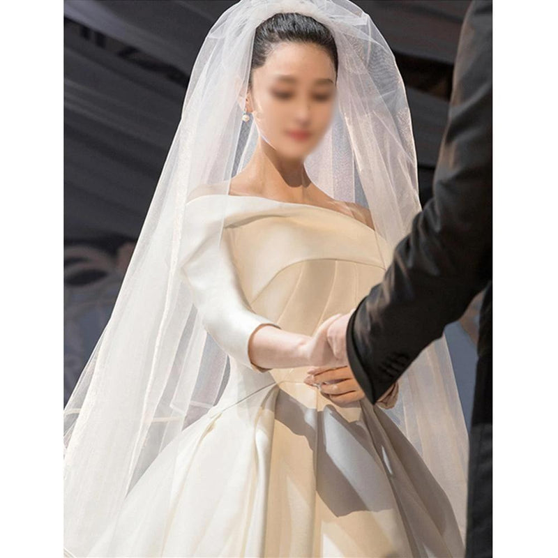 Two Layer Long Bridal Veil with Edge