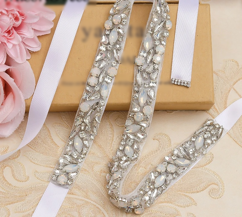 Wedding Dress Belt Crystal Rose Gold Handmade Opal red Wedding Dress Belt Crystal Rose Gold Handmade Opal red