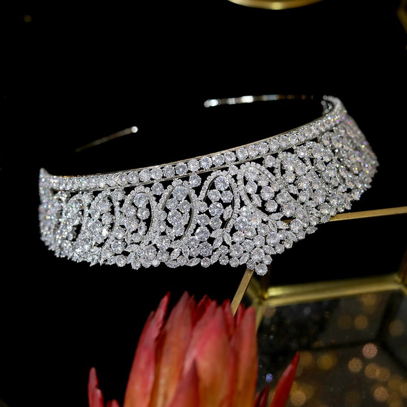 Swarovski Crystal Wedding Head Crown tiara - Maryanne