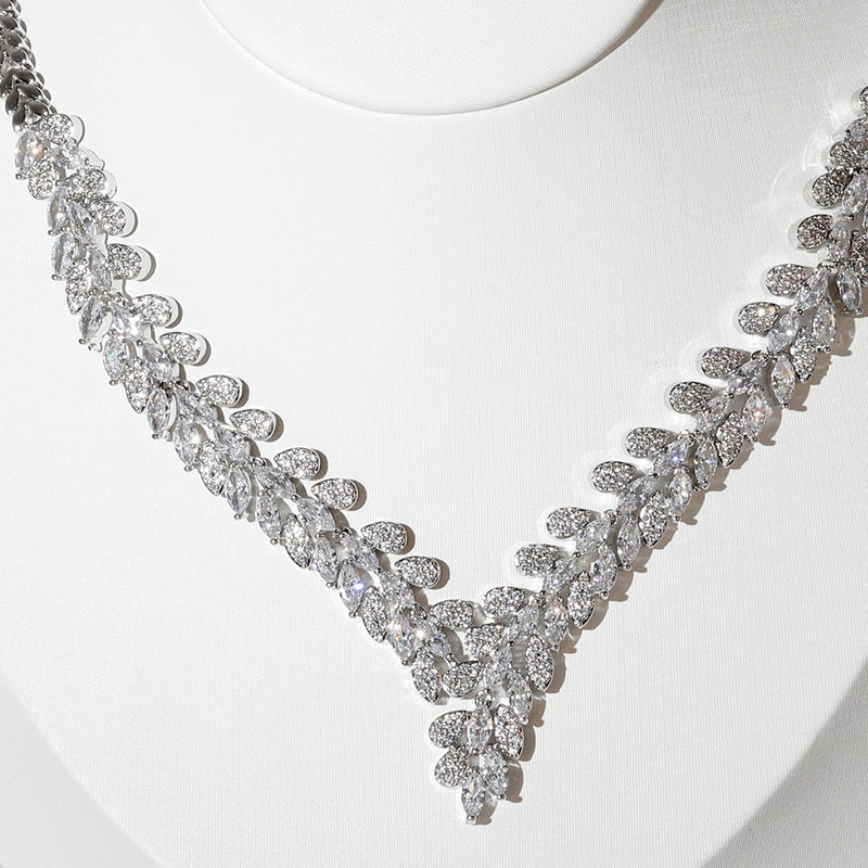 Swarovski Crystal Luxury Bridal Jewelry Set 2pcs