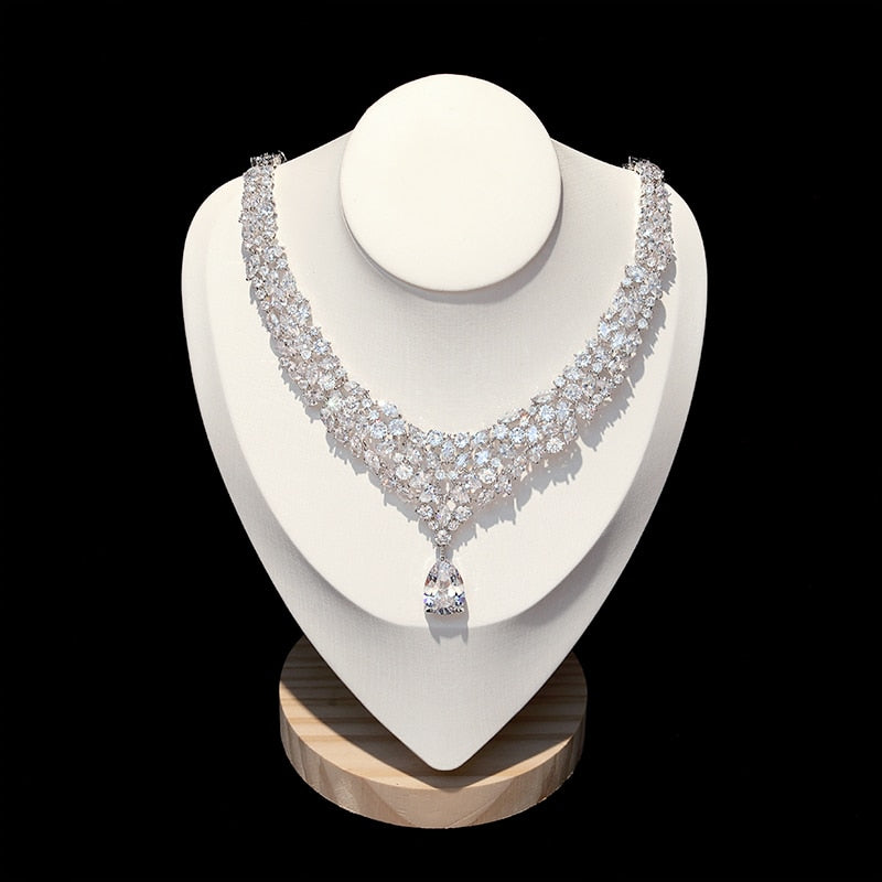 Swarovski Crystal Wedding Set Necklace and Earring set