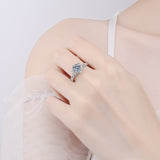 Brilliant Round Cut Moissanite Engagement Wedding Ring with Unique Design