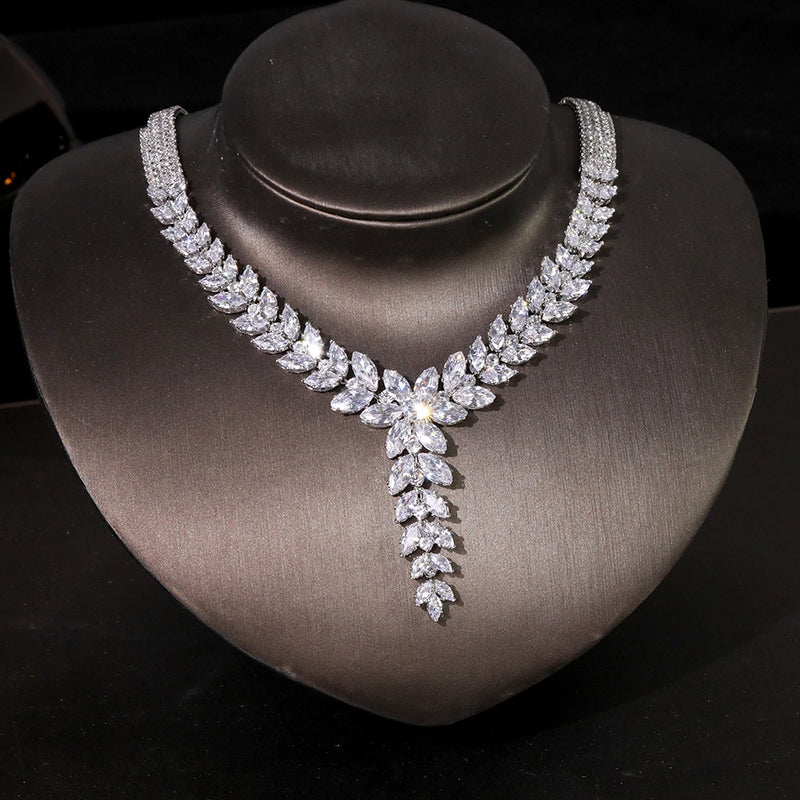 Swarovski Crystal Luxury Bridal Jewelry Set Crystal Crown  4pcs