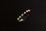 Plated 14k Gold Simple Pavé Diamond Exquisite Ring