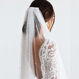 3 Meters Long Pearls Bridal Veil /One Layer Cathedral 3M Wedding Veil