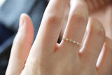 Plated 14k Gold Simple Pavé Diamond Exquisite Ring