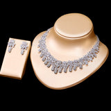 Swarovski Crystal Luxury Pendant  Design Earrings Wedding Necklace Women