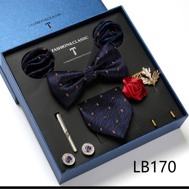 Luxury Gift Box Men's Tie Set Luxurious Silk Tie Necktie Set for Men- –  Sandra's Bridal Collection