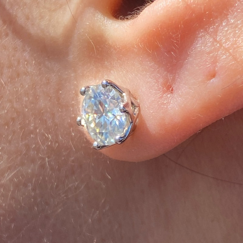 0.5-1 Carat D Color Moissanite Stud earrings