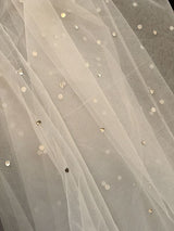 Bridal White/Ivory Long Wedding Veil With Crystal Stones