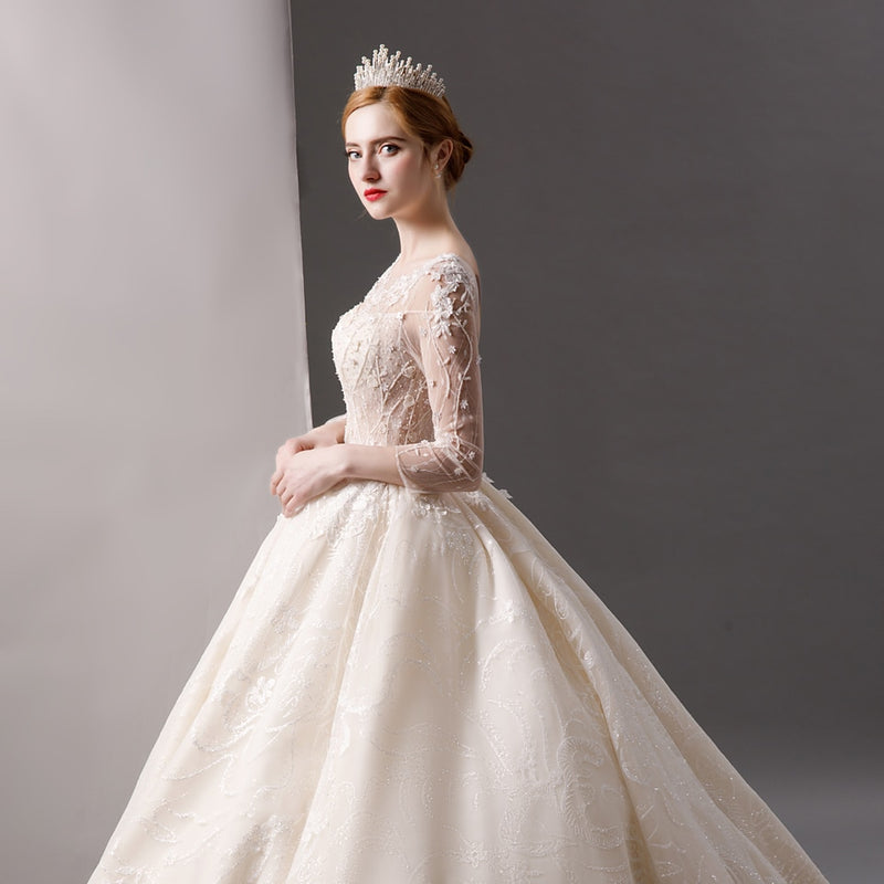 Luxury Beading Bridal Ball Gown Dress