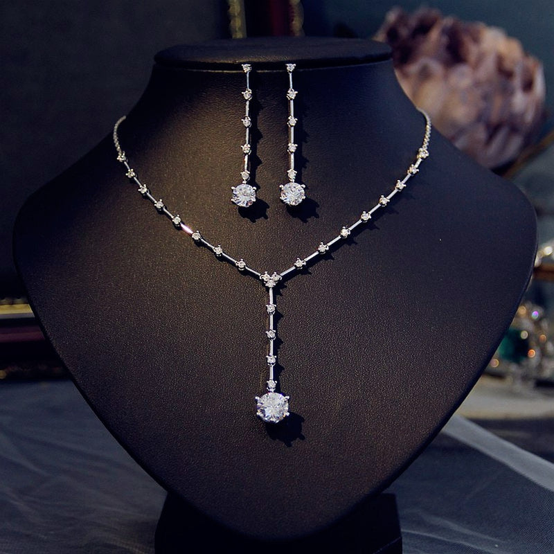 Swarovski Crystal New design drop shape wedding jewelry