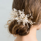 Luxury Gold Bridal Hair piece with crystals and beads/hair Pin.