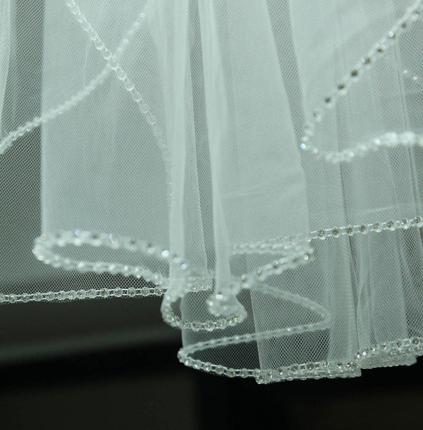 Cathedral Crystal Edge Wedding Veil