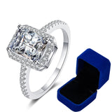 Certified Radiant Cut Moissanite Wedding/Engagement Ring 1CT 2CT Colorless VVS Diamond