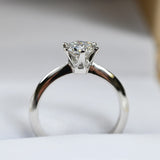 1 Carat D Color Moissanite Wedding Ring Top Quality 18K White Gold