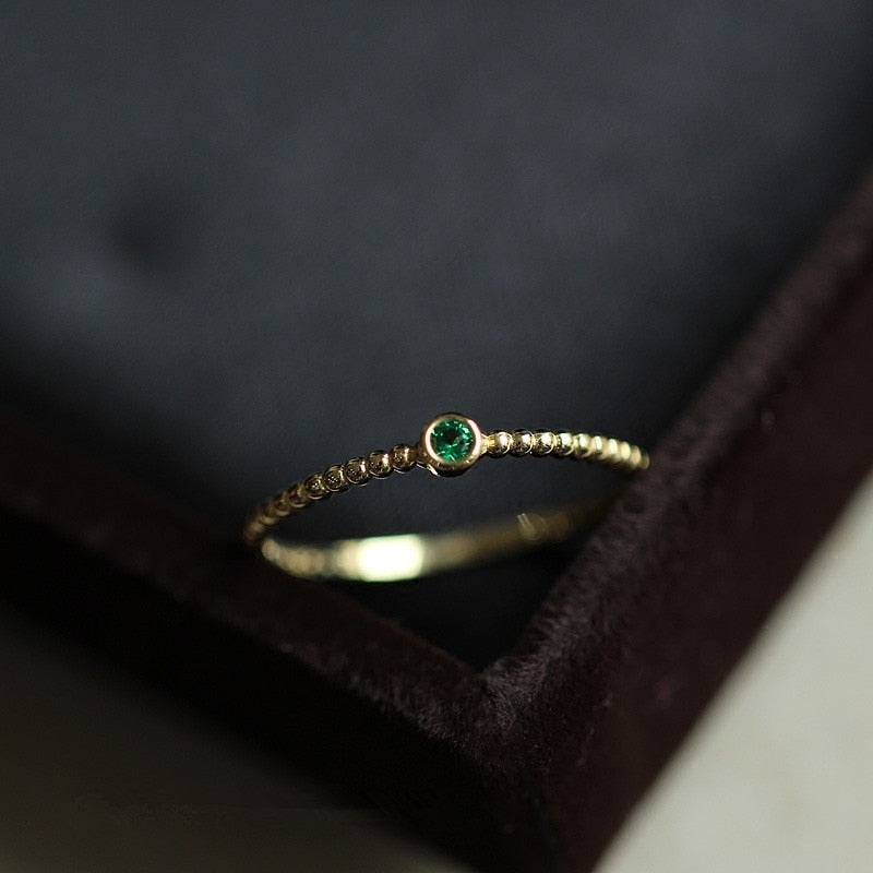 Vintage Emerald Luxury Wedding Engagement Ring