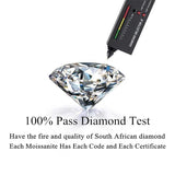 18K White Gold Plated Brilliant Cut 2 Carat Diamond Test Pass/  D Color Moissanite Ring - Fine Jewelry