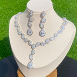 Swarovski Crystal Wedding Necklace Earring Set