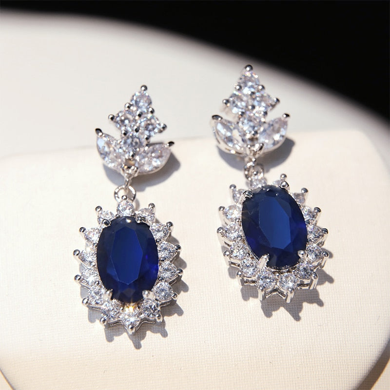 Luxury Royal Blue Crystal Set