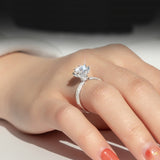 Certified 5 Carat Diamond Engagement Ring Moissanite Wedding Band AU750 D Color VVS1