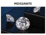 100% Real Moissanite Engagement Ring Platinum Plating 1CT 2CT 3CT Diamond Wedding Ring Classic 6 Prongs