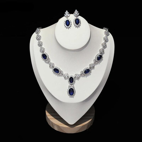 Luxury Royal Blue Crystal Set