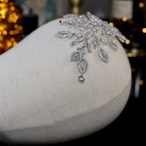 Swarovski Elegant Leaf Hair Headband Bridal