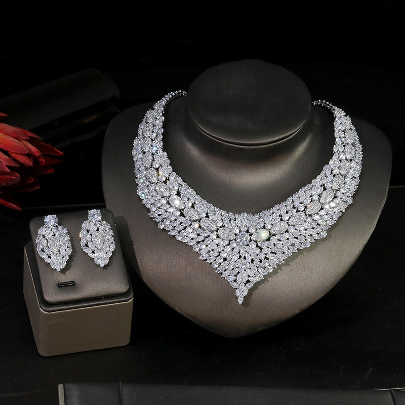 Swarovski Crystal Wedding Luxury jewelry set wedding jewelry  5pcs
