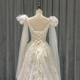 Beautiful Aline new design Wedding Dress with tulle ties