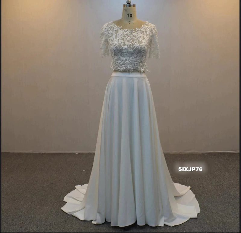 Elegant 2pc Sexy Lace Wedding Dress