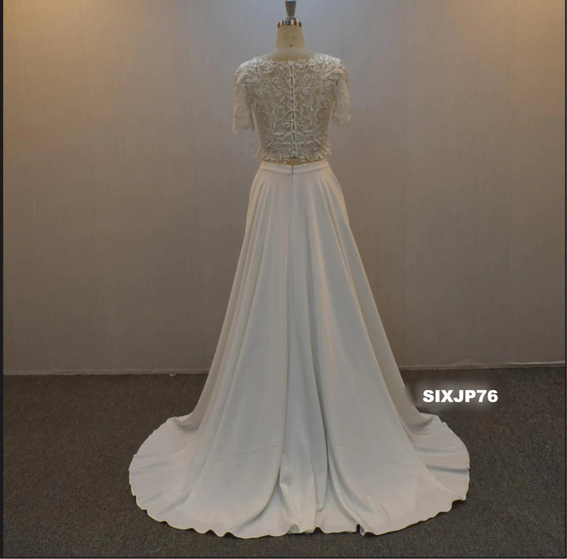 Elegant 2pc Sexy Lace Wedding Dress
